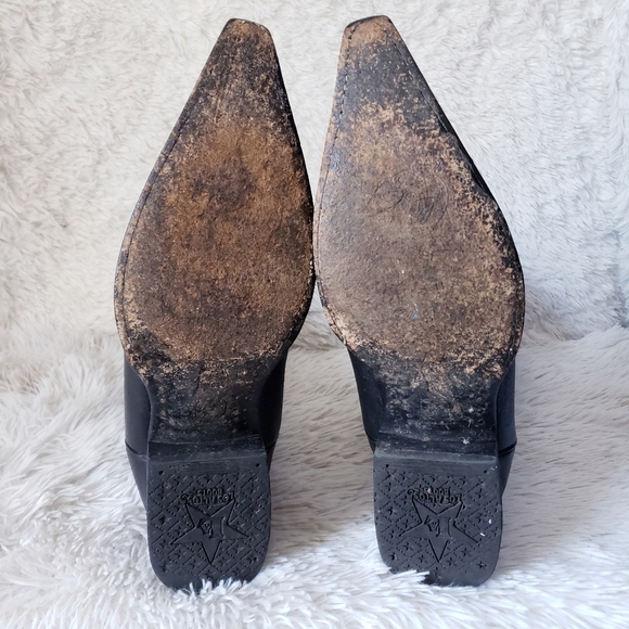 SALE🔥 Black Butterfly Snip Toe Lizard Western Boots Mexican Botas - Picture 11 of 16